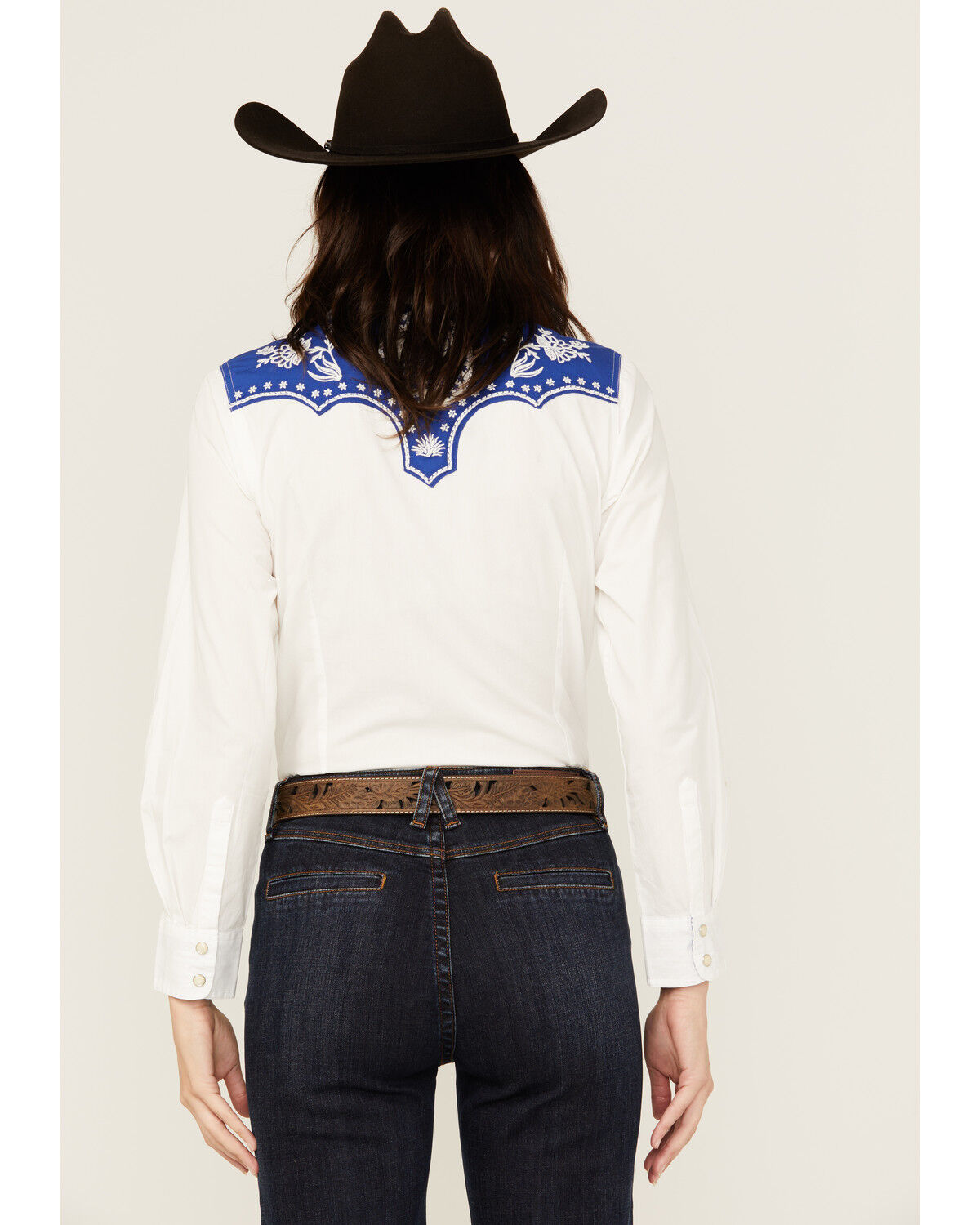 Image #4 - Ariat X Sendero Women's Senorita Long Sleeve Pearl Snap Western Shirt, White, hi-res