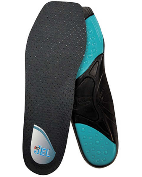 Image #2 - Justin Men's XL Jell Square Insole, Charcoal, hi-res
