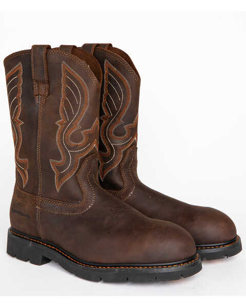Image #4 - Cody James Men's Western Work Boots - Composite Toe, Brown, hi-res