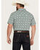 Image #4 - Gibson Men's Antonio Geo Print Short Sleeve Western Snap Shirt, Steel, hi-res