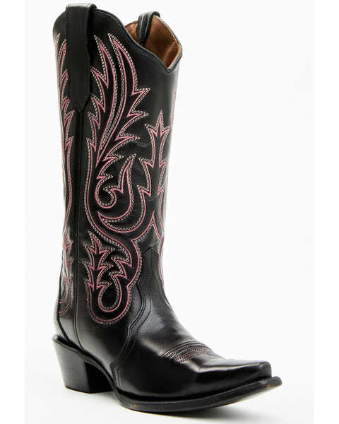 Circle G Women's Western Boots - Snip Toe, Black, hi-res