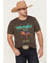 Image #1 - Wrangler Men's Bucking Bronco Logo Short Sleeve Graphic T-Shirt, Brown, hi-res