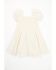 Image #1 - Yura Toddler Girls' Puff Eyelet Sleeve Dress, Cream, hi-res