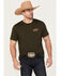 Image #2 - Ariat Men's Armadillo on a Half Shell Short Sleeve Graphic T-Shirt, Dark Green, hi-res