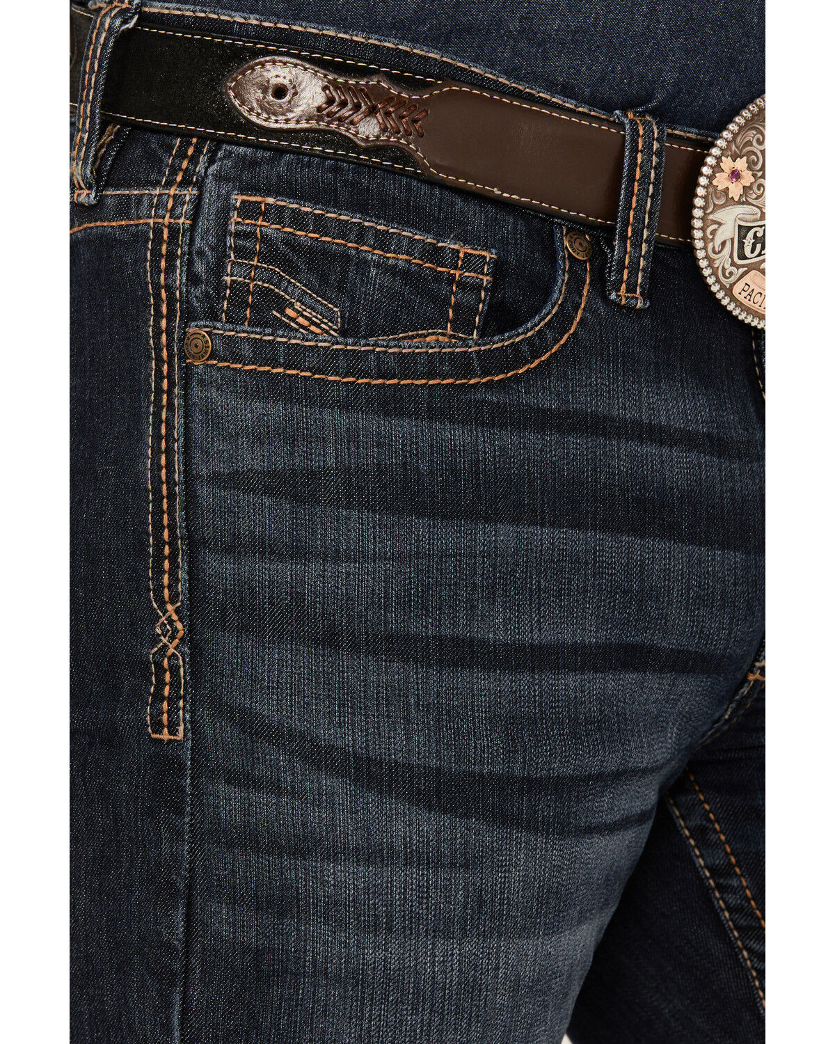 Image #2 - Cody James Men's Shadow Dark Wash Crinkled Slim Straight Stretch Denim Jeans, Dark Wash, hi-res