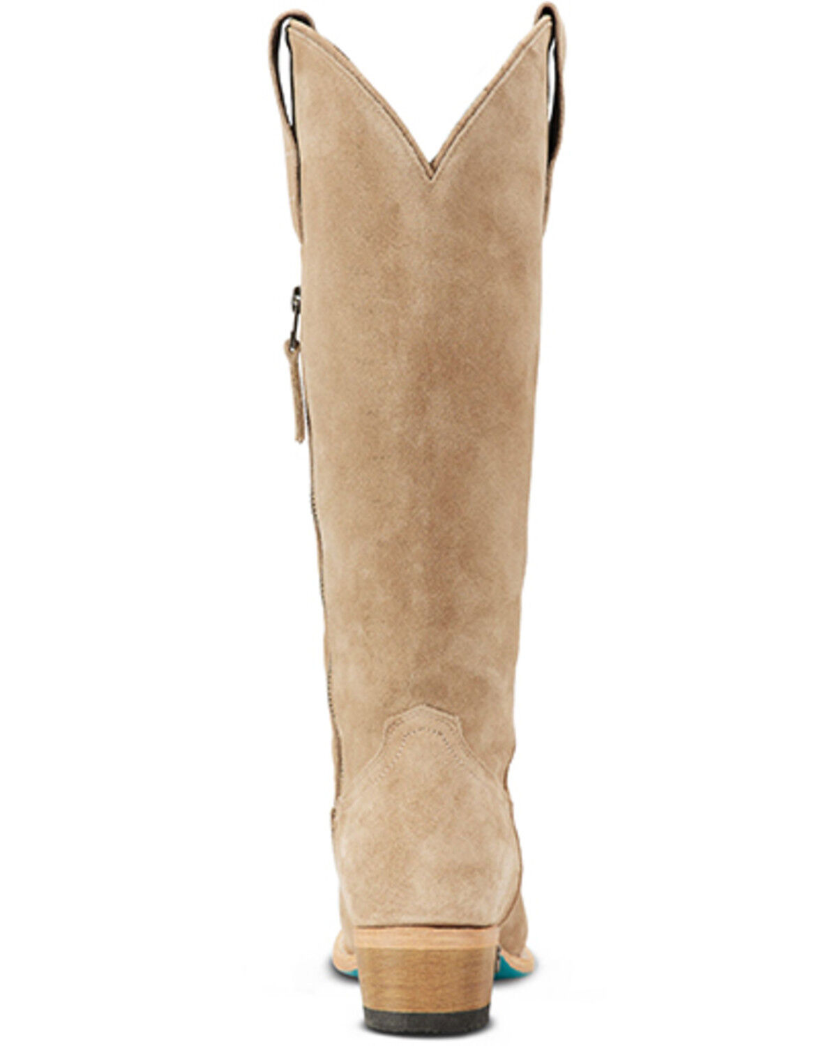 Image #5 - Lane Women's Plain Jane Suede Tall Western Boots - Round Toe, Beige, hi-res