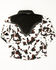 Image #3 - Cowgirl Hardware Toddler Girls' Moody Cow Print Long Sleeve Rhinestone Snap Stretch Western Shirt, Black, hi-res