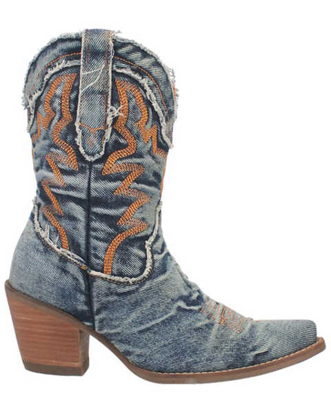 Image #2 - Dingo Women's Y'all Need Dolly Western Boots - Snip Toe , Blue, hi-res