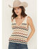 Image #1 - Wrangler Retro Women's Striped Print Sleeveless Sweater Tank Top, White, hi-res