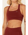 Image #3 - Shyanne Women's Solid Riding Sports Bra, Chocolate, hi-res
