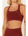 Image #3 - Shyanne Women's Solid Riding Sports Bra , Chocolate, hi-res