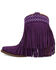 Image #3 - Dingo Women's Tapadero Suede Fringe Western Booties - Round Toe, Purple, hi-res