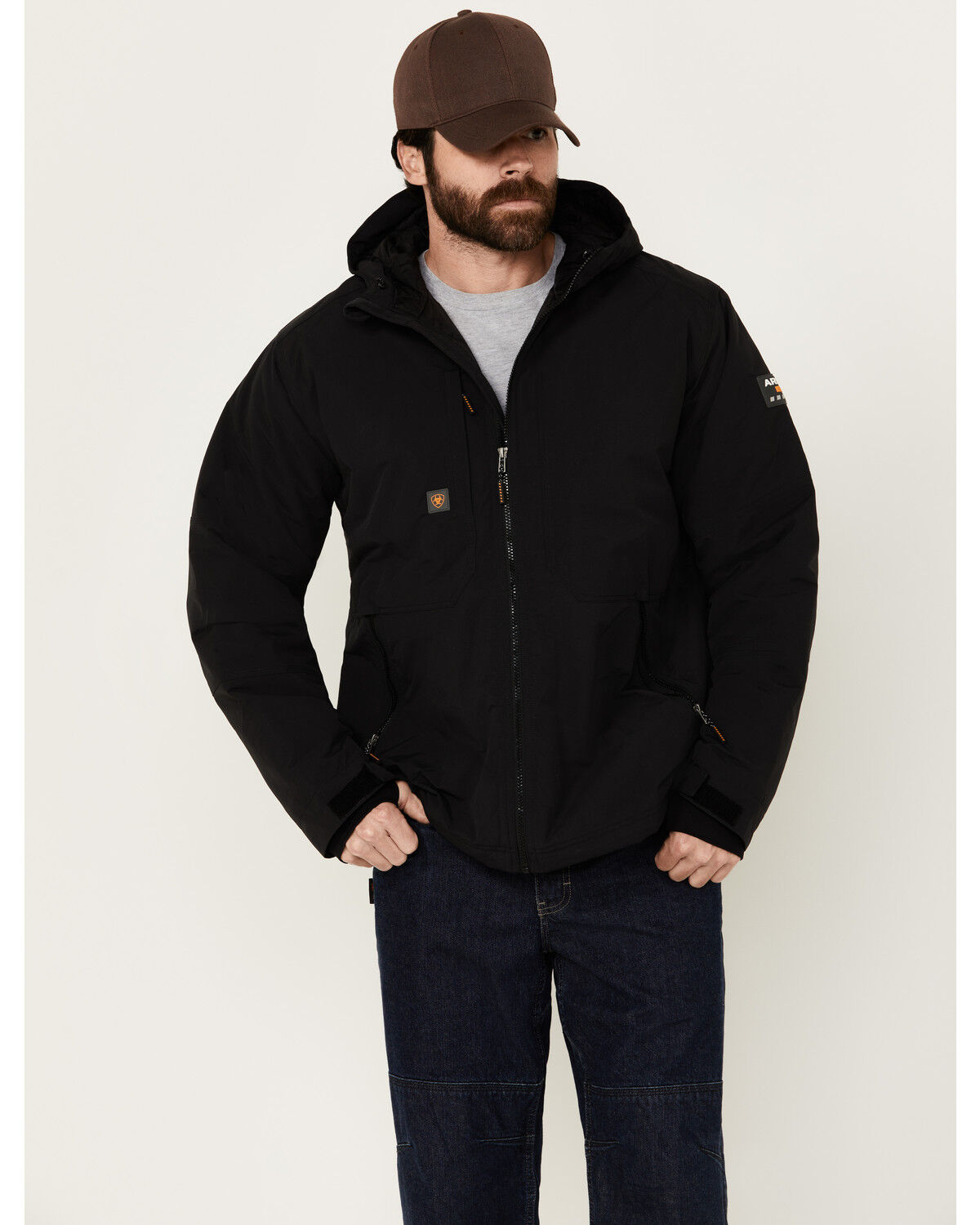 Image #1 - Ariat Men's Rebar Cordura Ripstop Insulated Jacket, Black, hi-res
