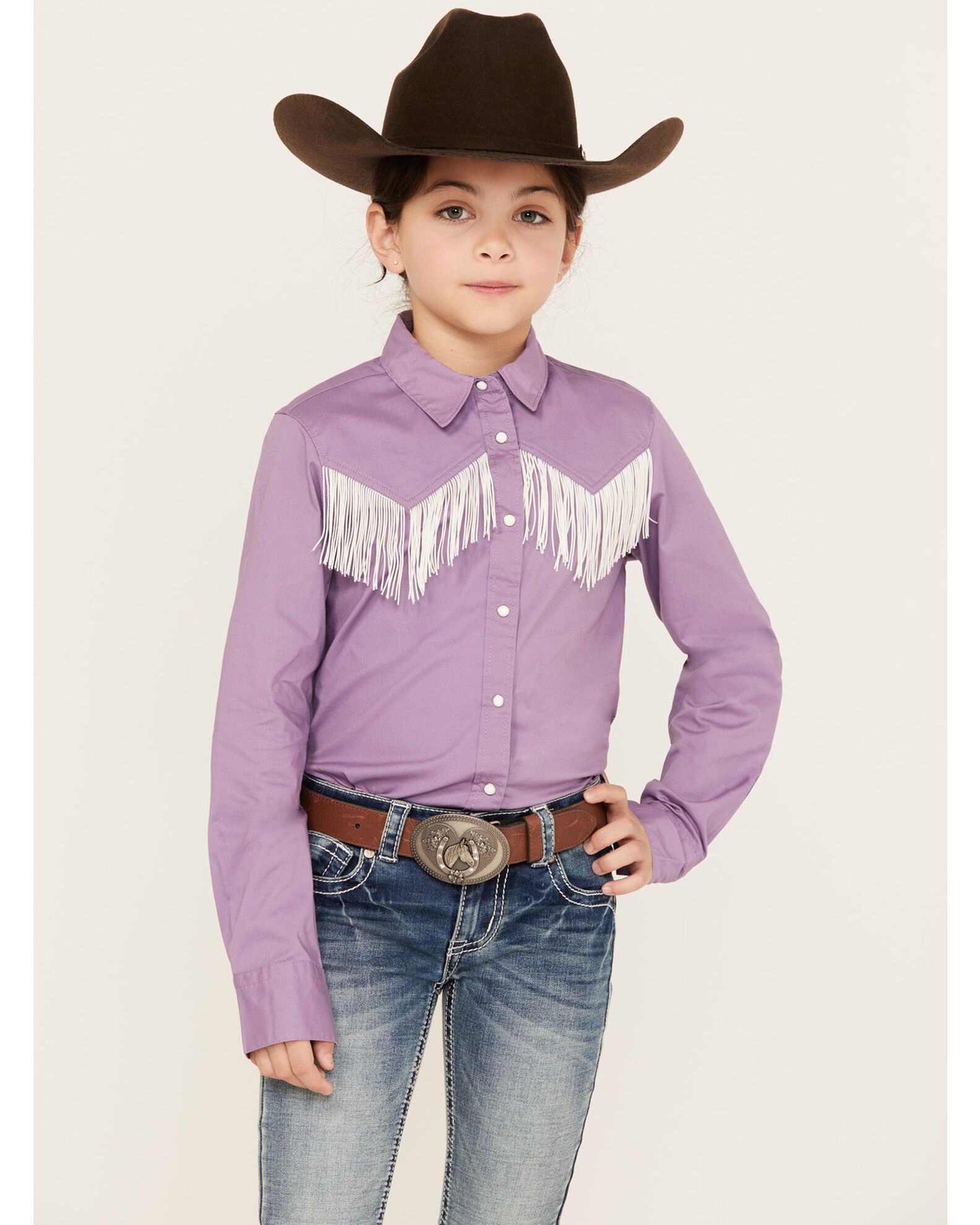 Boys purple discount western shirt