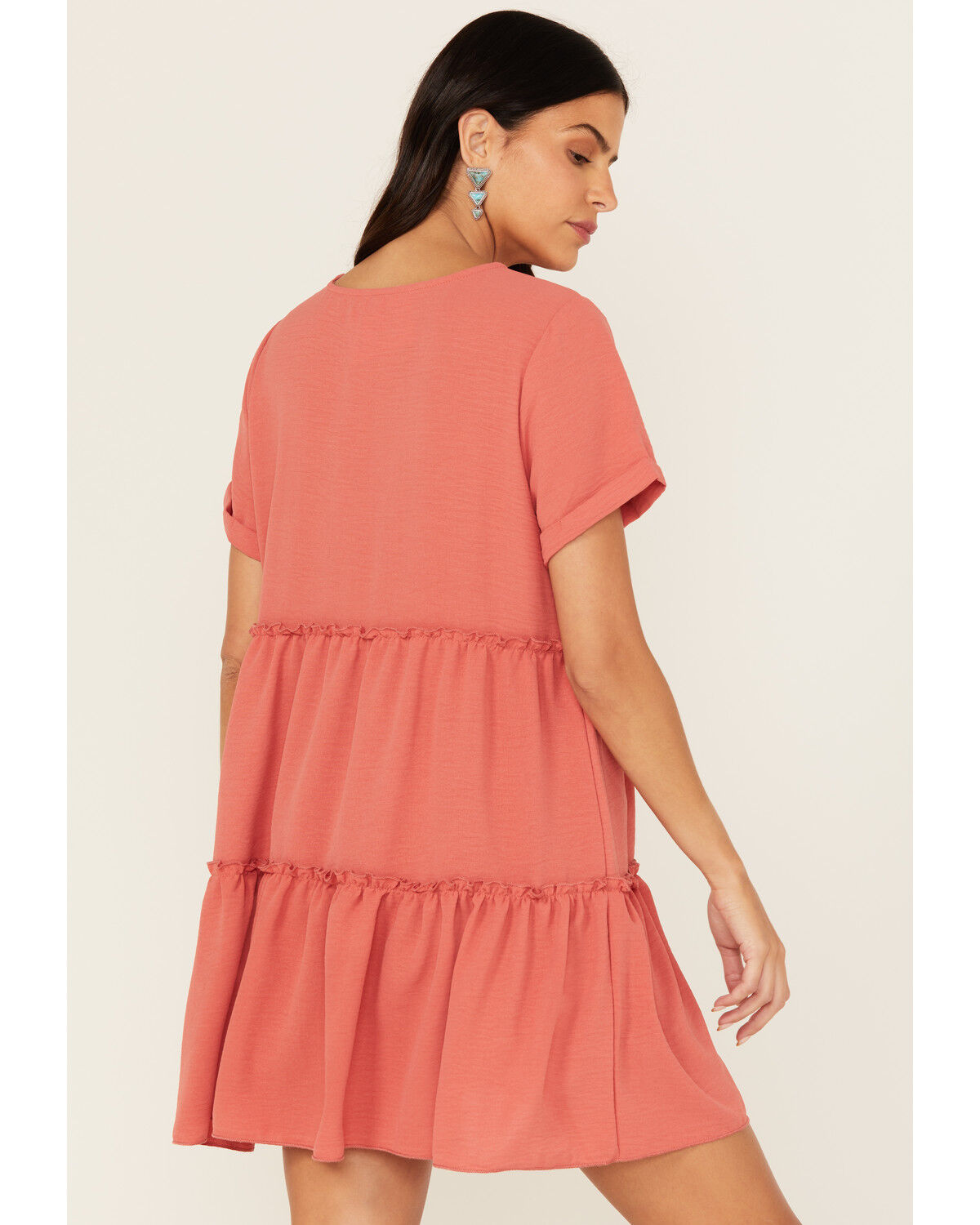 Image #4 - Originality Women's Tiered Mini Dress, Rose, hi-res