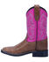 Dan Post Girls' 9" Punky Western Boots - Broad Square Toe, Tan, hi-res