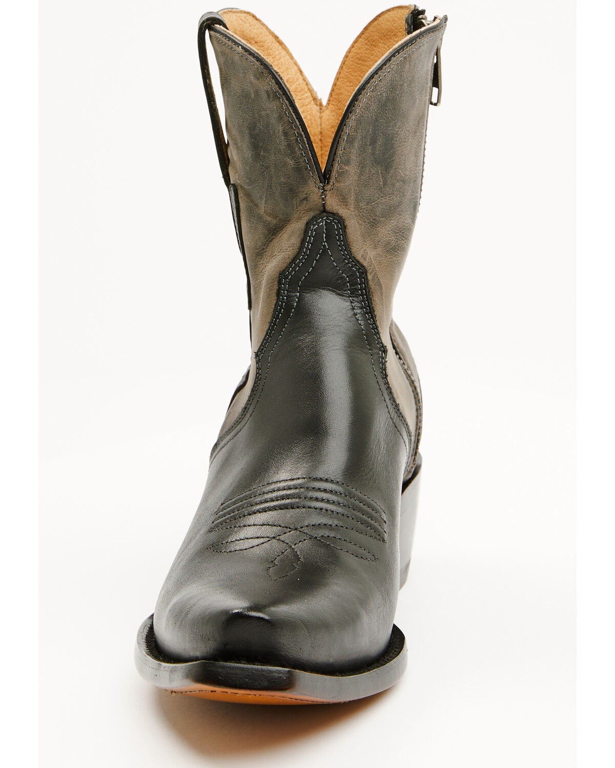 Image #4 - Lucchese Women's Cactus Western Booties - Snip Toe, Black, hi-res