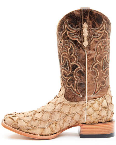 Image #3 - Cody James Men's Exotic Pirarucu Western Boots - Broad Square Toe , Tan, hi-res