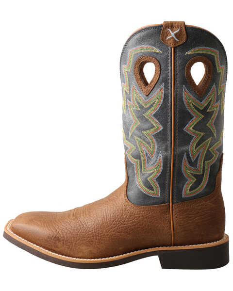 Twisted X Men's Top Hand Western Boots - Broad Square Toe, Distressed Brown, hi-res