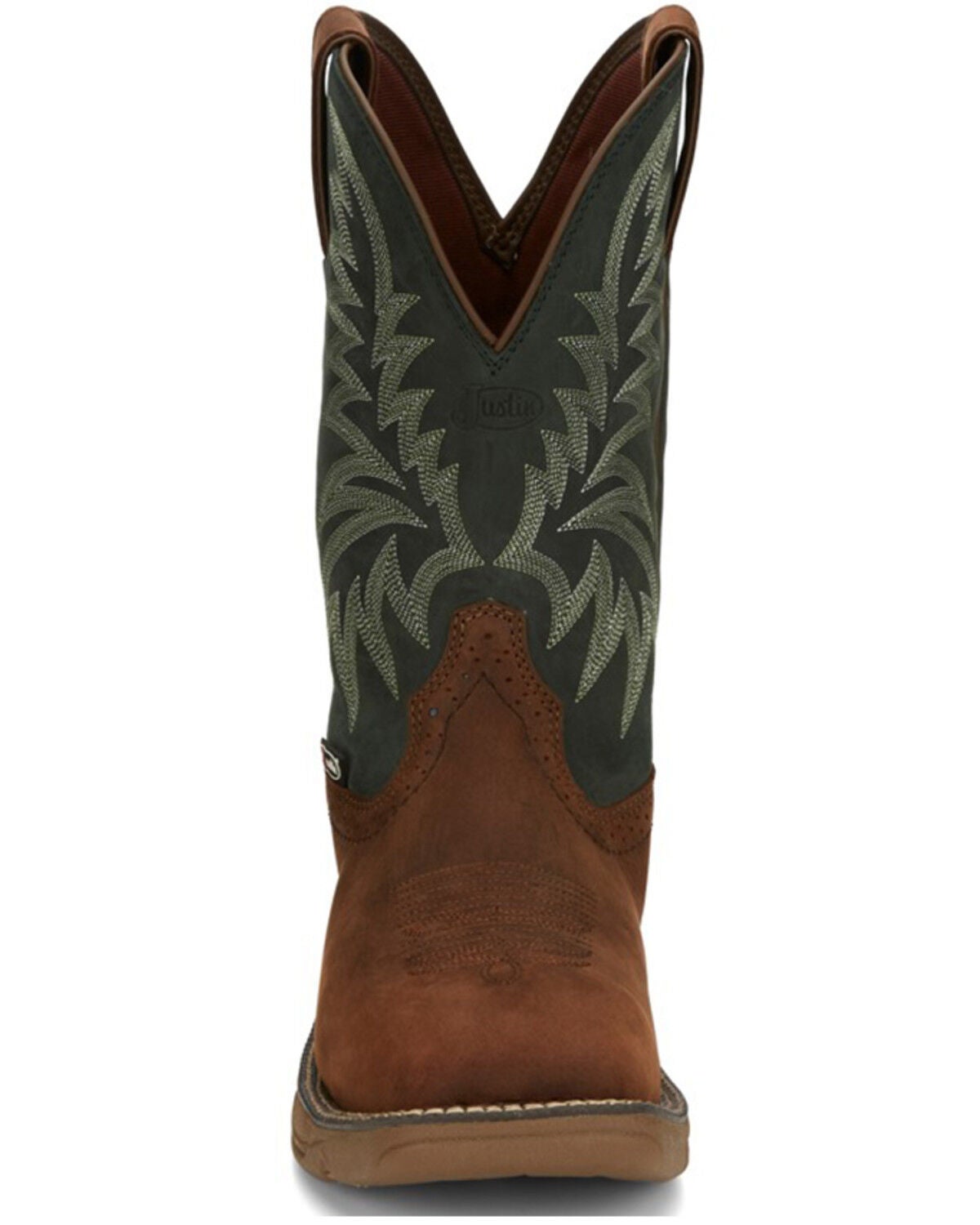 Image #4 - Justin Men's Stampede Rush Short Base Performance Western Boots - Broad Square Toe, Brown, hi-res