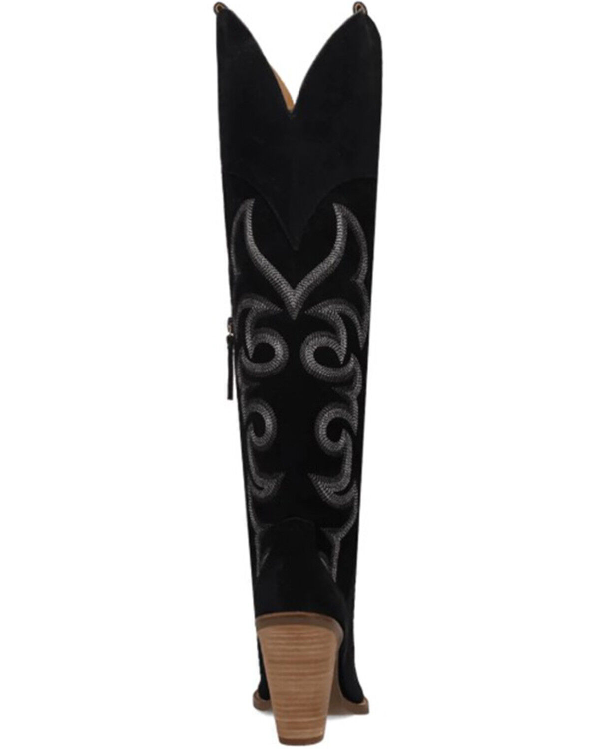 Image #5 - Dingo Women's Primadonna Suede Tall Western Boots - Round Toe, Black, hi-res