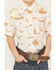 Image #3 - Ely Walker Boys' Conversation Print Short Sleeve Pearl Snap Western Shirt, Tan, hi-res