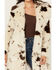 Image #3 - Powder River Outfitters Women's Cow Print Duster Faux Fur Coat, Cream, hi-res