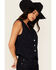 Image #2 - Ariat Women's Denim Lurex Striped Vest, Blue, hi-res