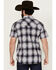 Image #4 - Moonshine Spirit Men's Wreckless Plaid Print Short Sleeve Snap Western Shirt, White, hi-res