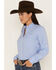 Image #2 - Ariat Women's Gingham Print Long Sleeve Button-Down VentTEK Stretch Shirt, Blue, hi-res