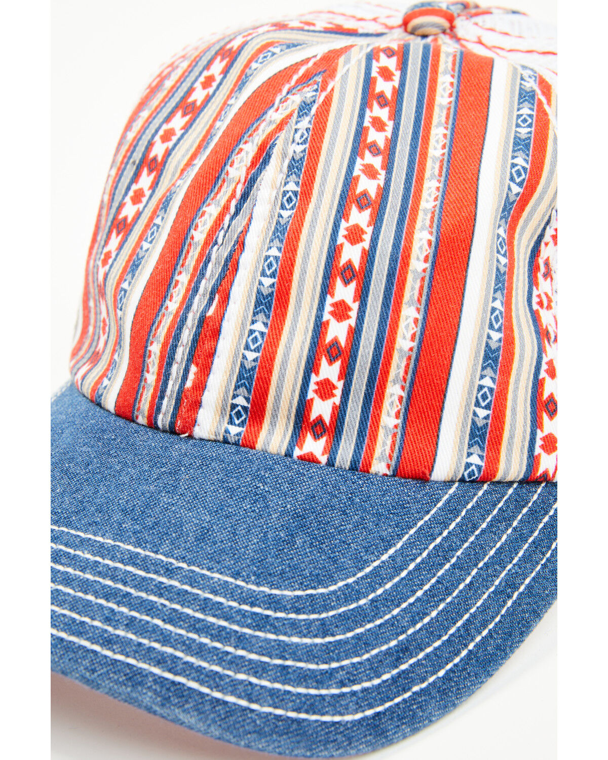 Image #2 - Trenditions Women's Catchfly Southwestern Striped Print Ball Cap, Multi, hi-res