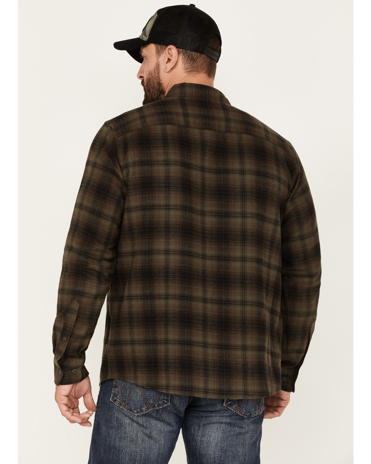 Image #4 - North River Men's Medium Plaid Print Long Sleeve Button-Down Flannel Shirt, Olive, hi-res