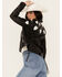 Image #1 - Mauritius Leather Women's Scattered Hearts Leather Jacket, Black, hi-res