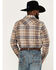 Pendleton Men's Canyon Small Plaid Snap Western Flannel Shirt , Brown, hi-res