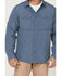 Image #3 - Brothers and Sons Men's Dobby Performance Long Sleeve Button-Down Western Shirt , Indigo, hi-res