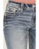 Image #4 - Miss Me Women's Dark Wash Mid Rise Floral Cross Pocket Stretch Denim Jeans, Dark Wash, hi-res