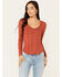 Image #1 - Idyllwind Women's Humble Long Sleeve Honky Tonk Top, Pecan, hi-res