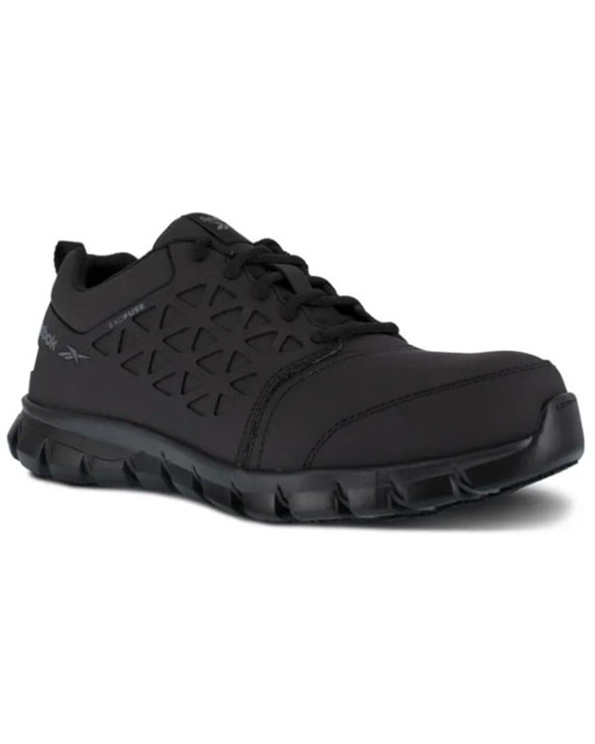 Reebok Men's Sublite Cushioned Work Shoes - Composite Toe, Black, hi-res