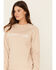 Brunette The Label Women's Almond Country Girl Long Sleeve Top, Brown, hi-res