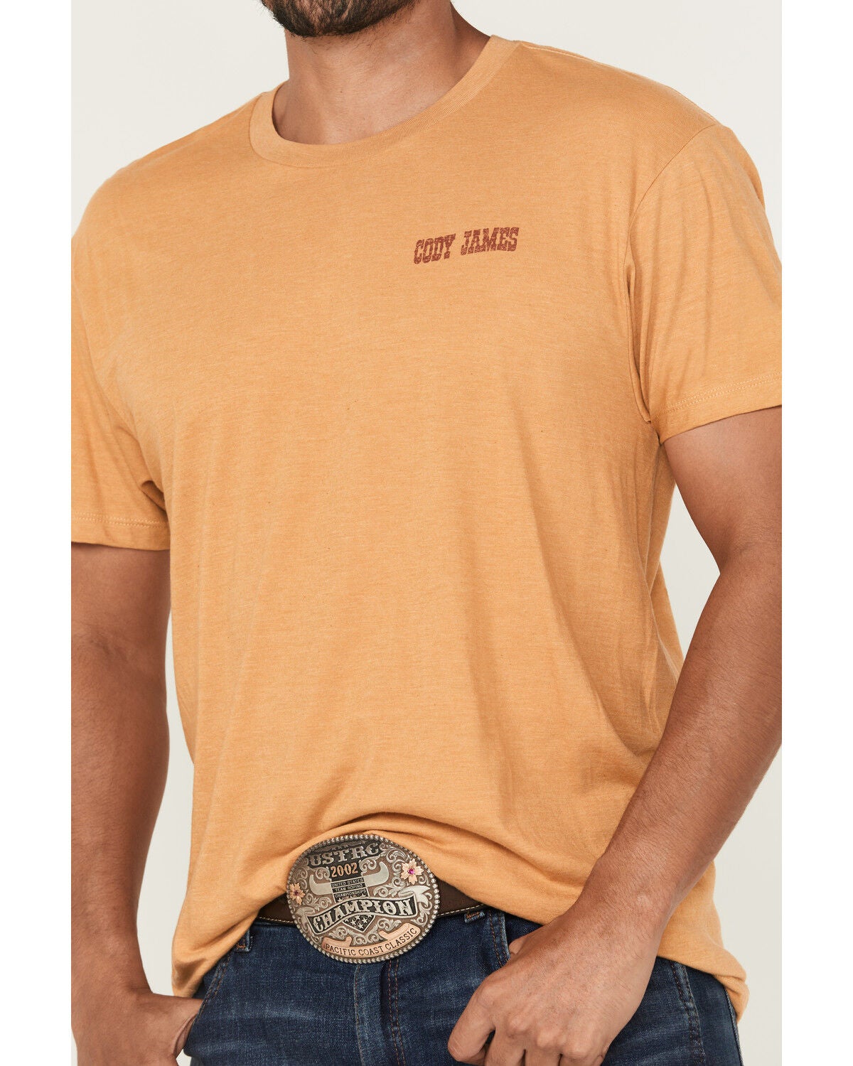 Image #4 - Cody James Men's The West Cowboy Short Sleeve Graphic T-Shirt, Tan, hi-res