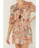 Image #2 - Miss Me Women's Patchwork Long Sleeve Dresss, Mauve, hi-res