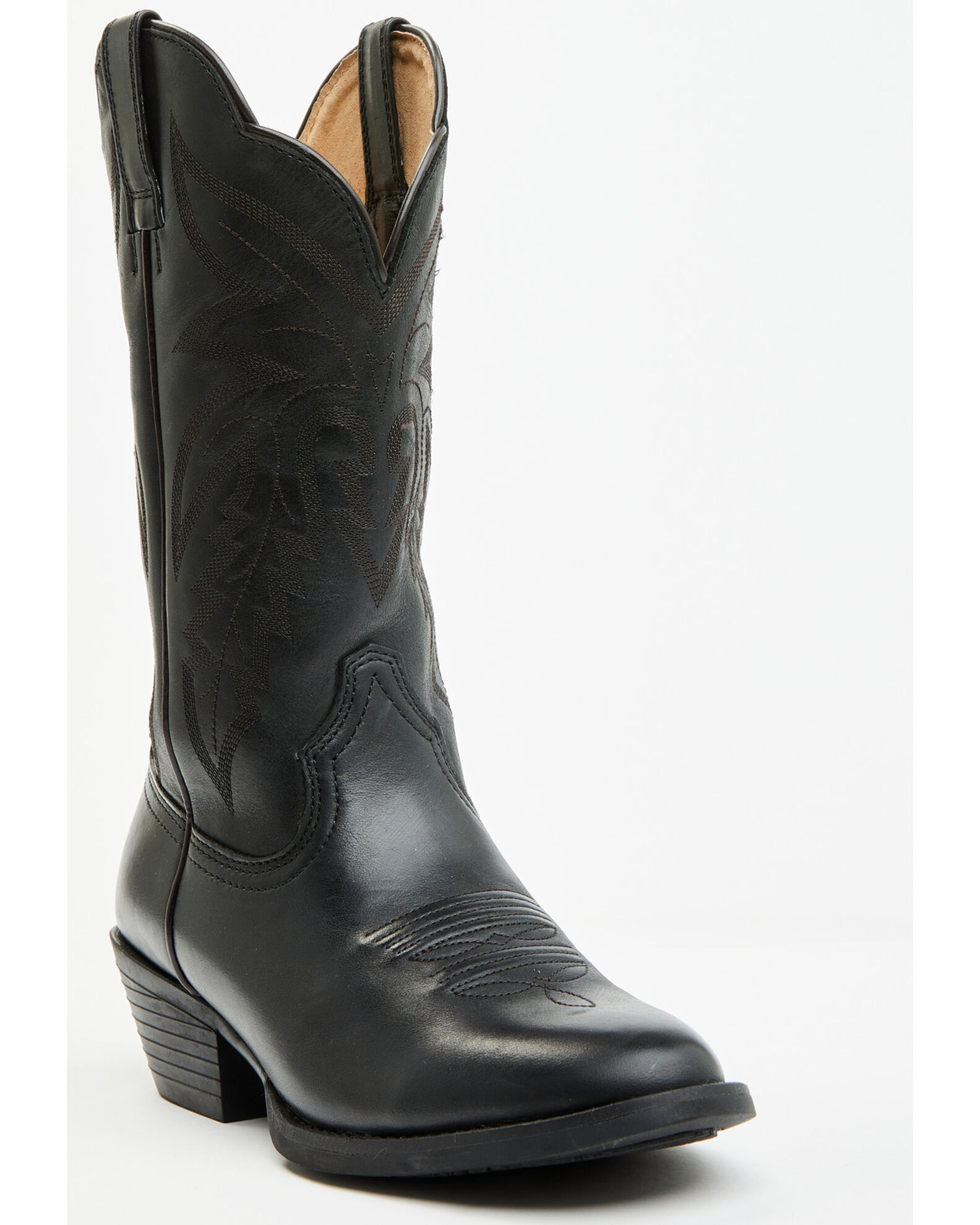 Womens black round toe cowboy boots outlet