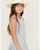 Image #2 - Shyanne Girls' Suede Fringe Mini Dress, Blue, hi-res