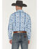 Image #4 - Wrangler Men's Checotah Southwestern Striped Long Sleeve Pearl Snap Western Shirt - Tall, Blue, hi-res