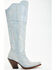 Image #2 - Dan Post Women's Denim Tall Western Boots - Snip Toe , Blue, hi-res