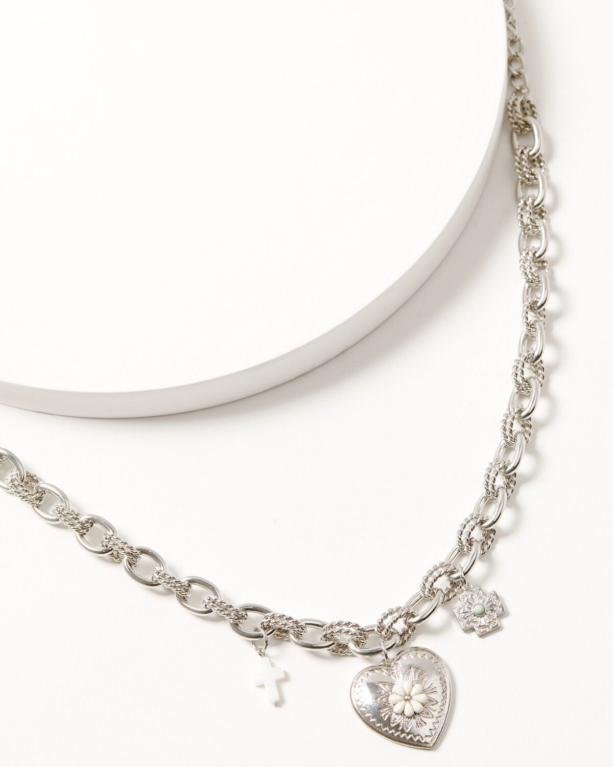 Image #1 - Shyanne Women's Chunky Chain Charm Necklace, Silver, hi-res