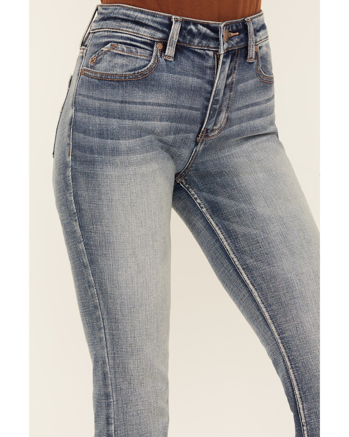 Shyanne Women's Aria Mid Rise Bootcut Stretch Denim Jeans,