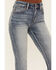 Image #4 - Shyanne Women's Medium Wash Aria Novelty Back Pocket Mid Rise Bootcut Stretch Denim Jeans , Medium Wash, hi-res