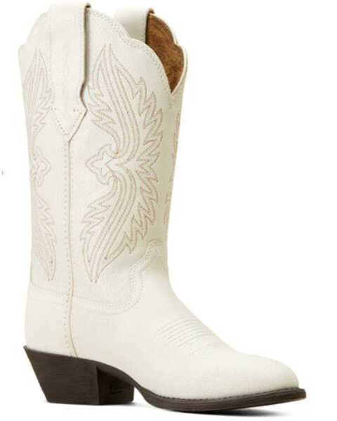Ariat Women's Heritage StretchFit Western Boots - Medium Toe , White, hi-res