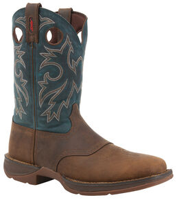 Durango Rebel Men's Tan Pull-On Western Boots - Wide Square Toe, Tan, hi-res